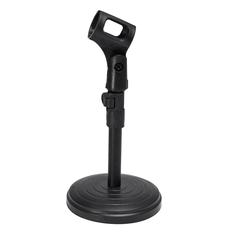 Foldable Desk Table Microphone Clip Table Mic Monopod Stand Adjustable with Clips
