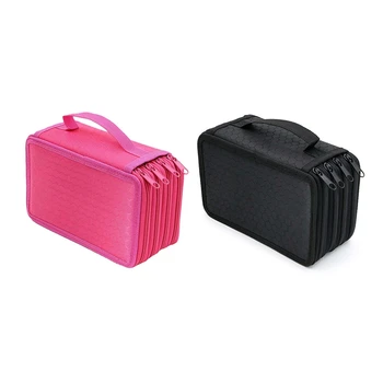 2x 72 Holes 4 Layers Pencil Case for School Student Oxford Bag Marker Storage Colored Pencils Pen Rose Red & Black
2x 72 Holes 4 Layers Pencil Case for School Student Oxford Bag Marker Storage Colored Pencils Pen Rose Red & Black