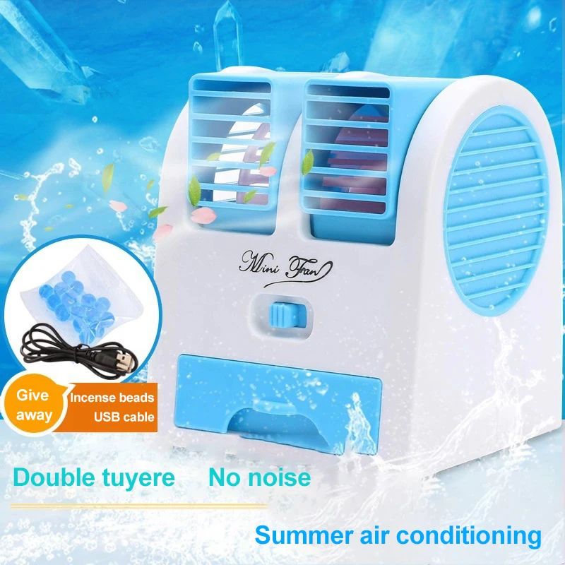 Mini Portable Air Conditioner Fan USB Desktop Humidifier Air Cooler Fan Double Mouth Leafless Car Mute Air Purifier Cooling Fan
Mini Portable Air Conditioner Fan USB Desktop Humidifier Air Cooler Fan Double Mouth Leafless Car Mute Air Purifier Cooling Fan