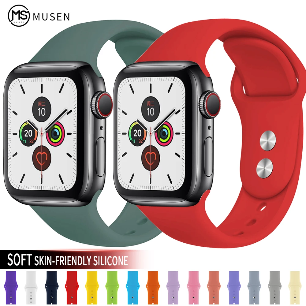 Soft Silicone Sport Band For Apple Watch Series 5 4 3 2 1 42mm 38mm 40mm 44mm Wrist Bracelet Strap For iWatch Accessories
Soft Silicone Sport Band For Apple Watch Series 5 4 3 2 1 42mm 38mm 40mm 44mm Wrist Bracelet Strap For iWatch Accessories