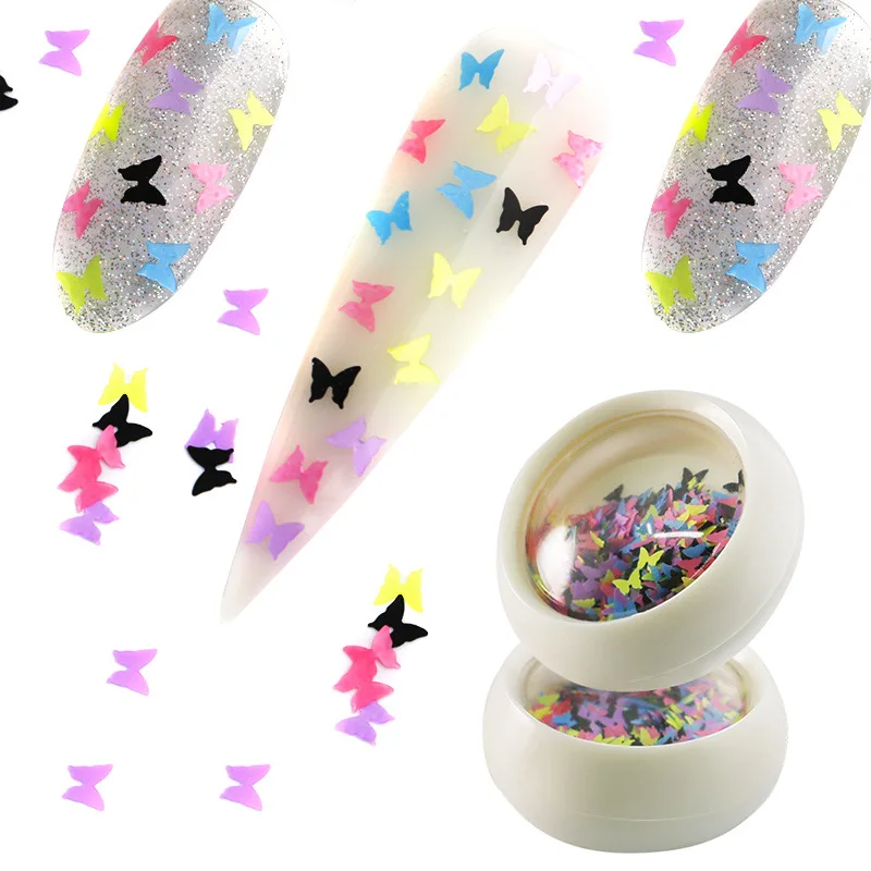 1g 3.6 * 3.5mm Nail Sequins Fluorescent Mixed Color Butterfly Shaped Symphony Fluorescent Glitter Nail Decoration Nail Art
1g 3.6 * 3.5mm Nail Sequins Fluorescent Mixed Color Butterfly Shaped Symphony Fluorescent Glitter Nail Decoration Nail Art