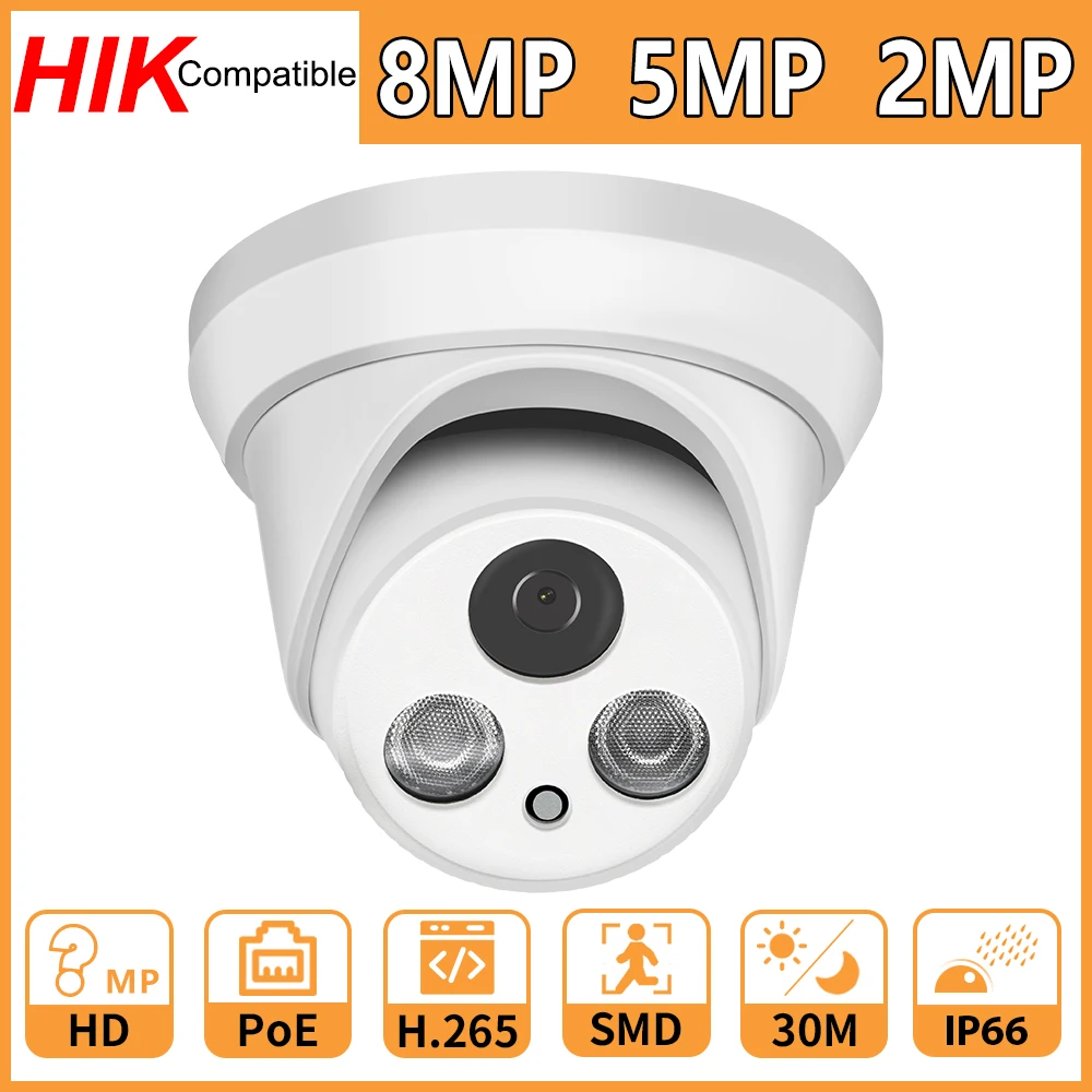 Hikvision Compatible 8MP 5MP 2MP Network IP Camera Home Security CCTV Camara PoE HD 1080P IR30M ONVIF H.265 P2P Plug&Play Cam
Hikvision Compatible 8MP 5MP 2MP Network IP Camera Home Security CCTV Camara PoE HD 1080P IR30M ONVIF H.265 P2P Plug&Play Cam