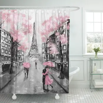 Shower Curtain Oil Painting Paris European City Landscape France Eiffel Tower Waterproof Polyester Fabric Set with Hooks
Shower Curtain Oil Painting Paris European City Landscape France Eiffel Tower Waterproof Polyester Fabric Set with Hooks