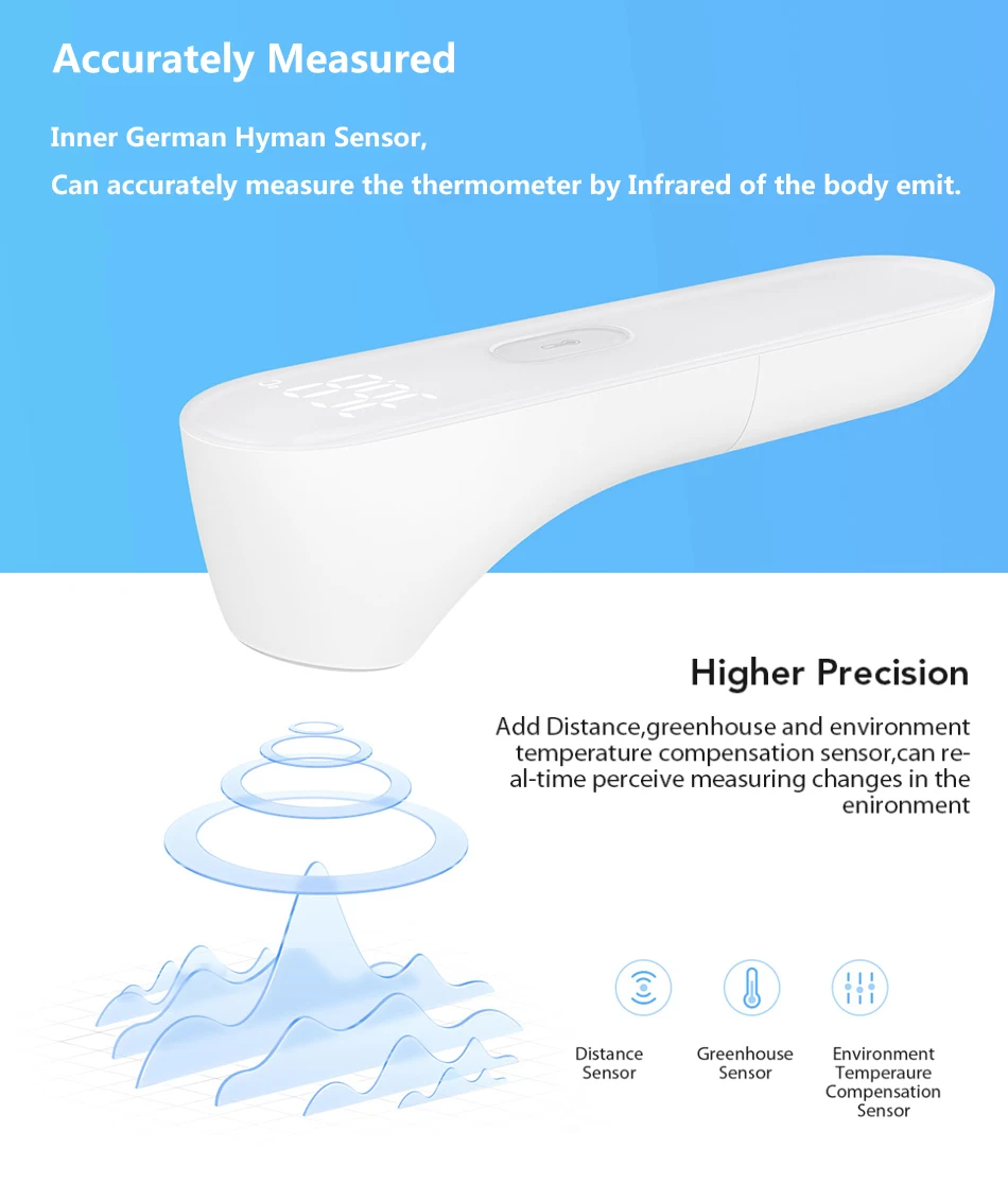 Gadgetoo Xiaomi Mijia Ihealth Infrared Thermometer Accurate Digital Led Display Thermometer