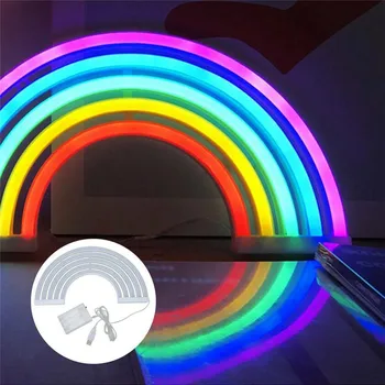 ZANCAKA DC5V Led Night Light Fashion Rainbow Night Light Neon Sign Light Wall Decor Home Decoration Light For Bedroom Livingroom 
ZANCAKA DC5V Led Night Light Fashion Rainbow Night Light Neon Sign Light Wall Decor Home Decoration Light For Bedroom Livingroom
