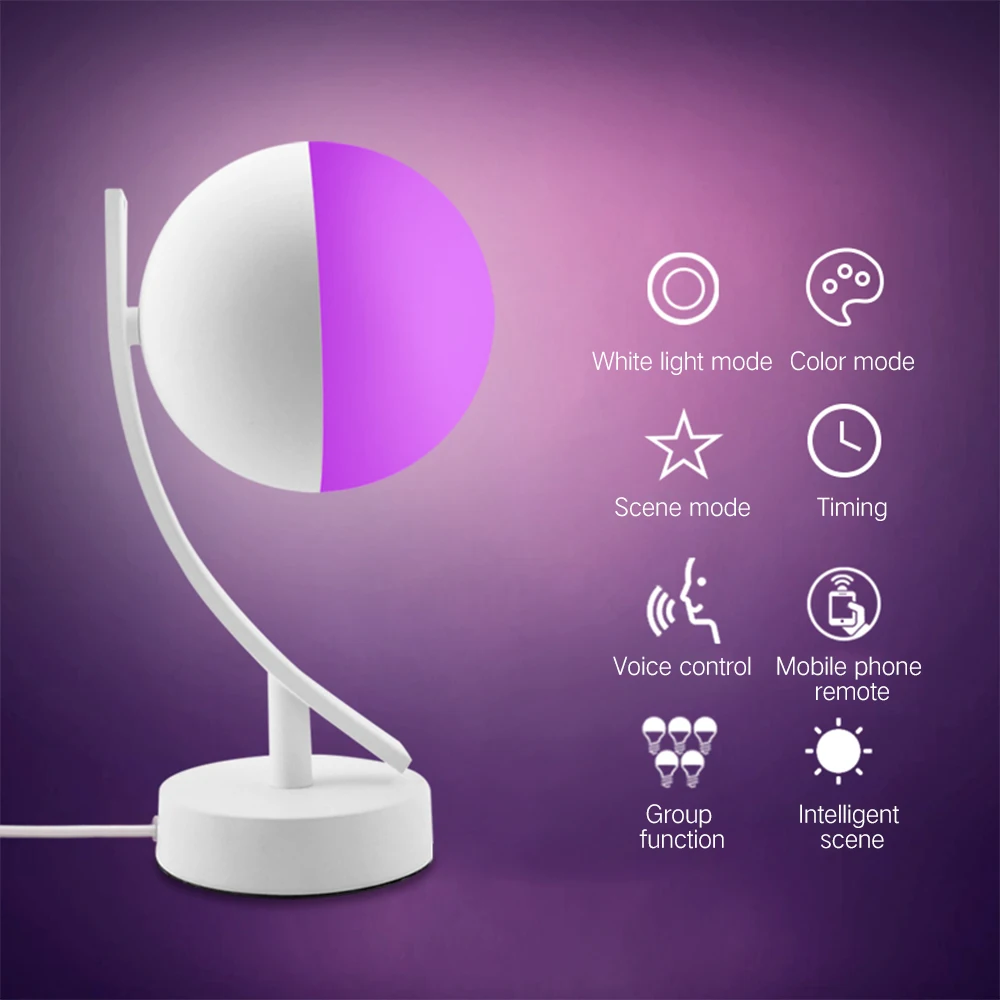 BORUiT RGB LED Desk Lamps 7W Smart Voice Control WiFi App Remote Dimmable Table Night Lights Work With Alexa Google Home
BORUiT RGB LED Desk Lamps 7W Smart Voice Control WiFi App Remote Dimmable Table Night Lights Work With Alexa Google Home