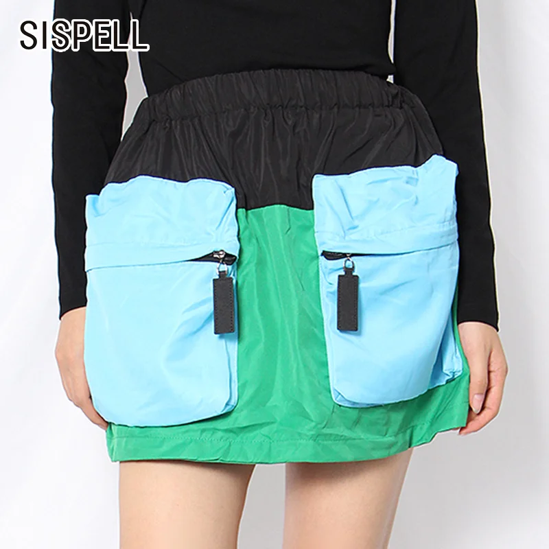 SISPELL Patchwork Pocket Women's Skirt High Waist Hit Color Elastic Band Plus Size For Female Casual Skirt 2020 Fashion Autumn
SISPELL Patchwork Pocket Women's Skirt High Waist Hit Color Elastic Band Plus Size For Female Casual Skirt 2020 Fashion Autumn