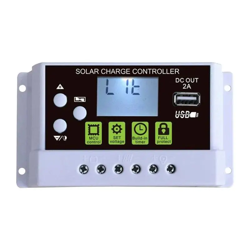 Solar Panel Battery Regulator Automatic Solar Power Controller Intelligent PWM Charging Mode with Data Memory Function
Solar Panel Battery Regulator Automatic Solar Power Controller Intelligent PWM Charging Mode with Data Memory Function