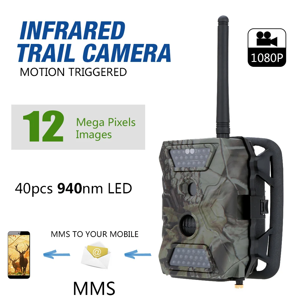 Infrared Trail Camera Wildlife Hunting Cameras Scouting Digital Camera Game Scouting 12MP HD Video Recorder 40pcs IR LEDs
Infrared Trail Camera Wildlife Hunting Cameras Scouting Digital Camera Game Scouting 12MP HD Video Recorder 40pcs IR LEDs