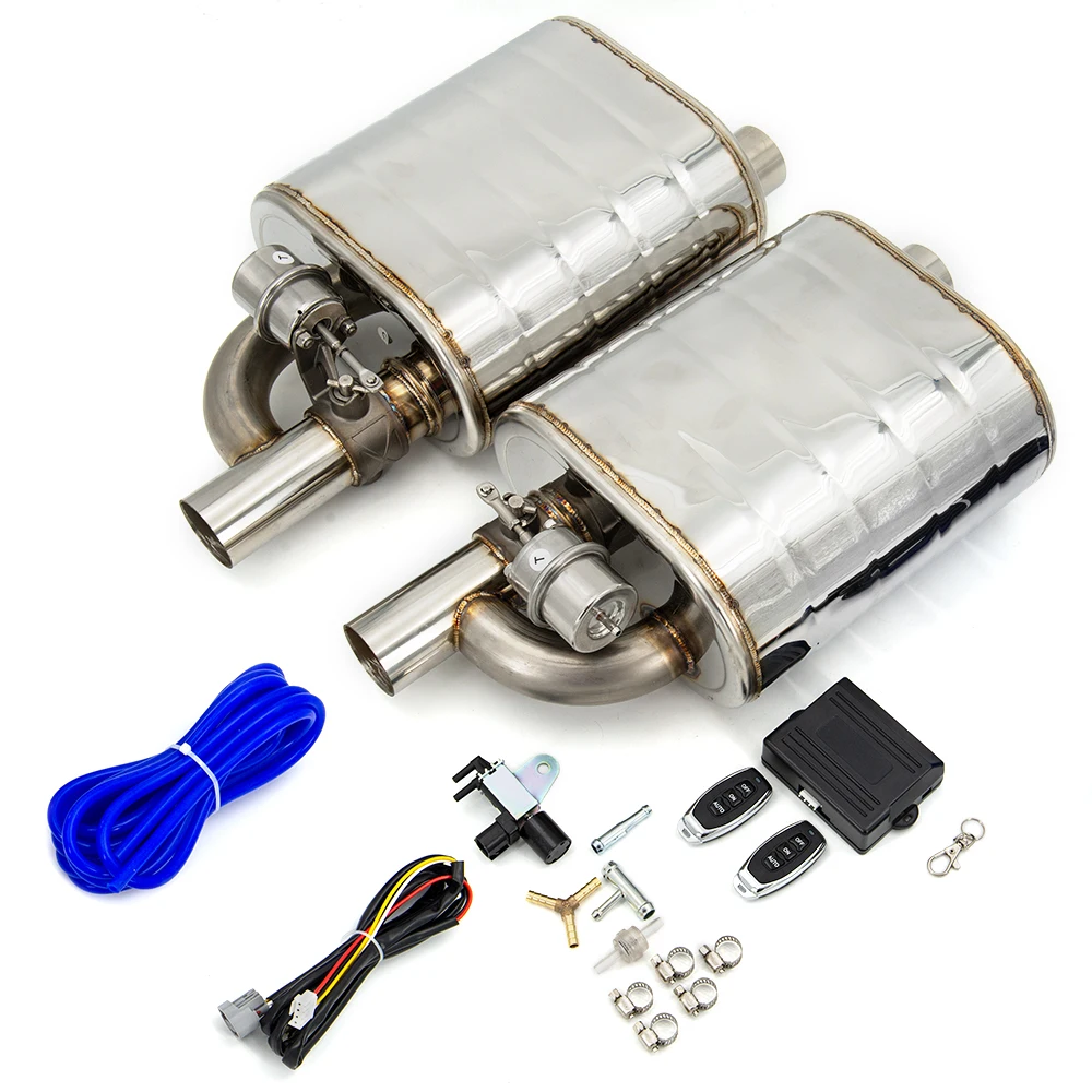 Universal 2/2.5/3 Inch Single Into&Out Exhaust Muffler with Wireless Remote Controller Dump Valve Exhaust Cutout Car Accessories
Universal 2/2.5/3 Inch Single Into&Out Exhaust Muffler with Wireless Remote Controller Dump Valve Exhaust Cutout Car Accessories