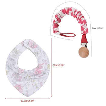 Baby Bibs with Pacifier Clips Baby Pacifier Chain Soother Clips Cotton Bib Set R2JF
Baby Bibs with Pacifier Clips Baby Pacifier Chain Soother Clips Cotton Bib Set R2JF