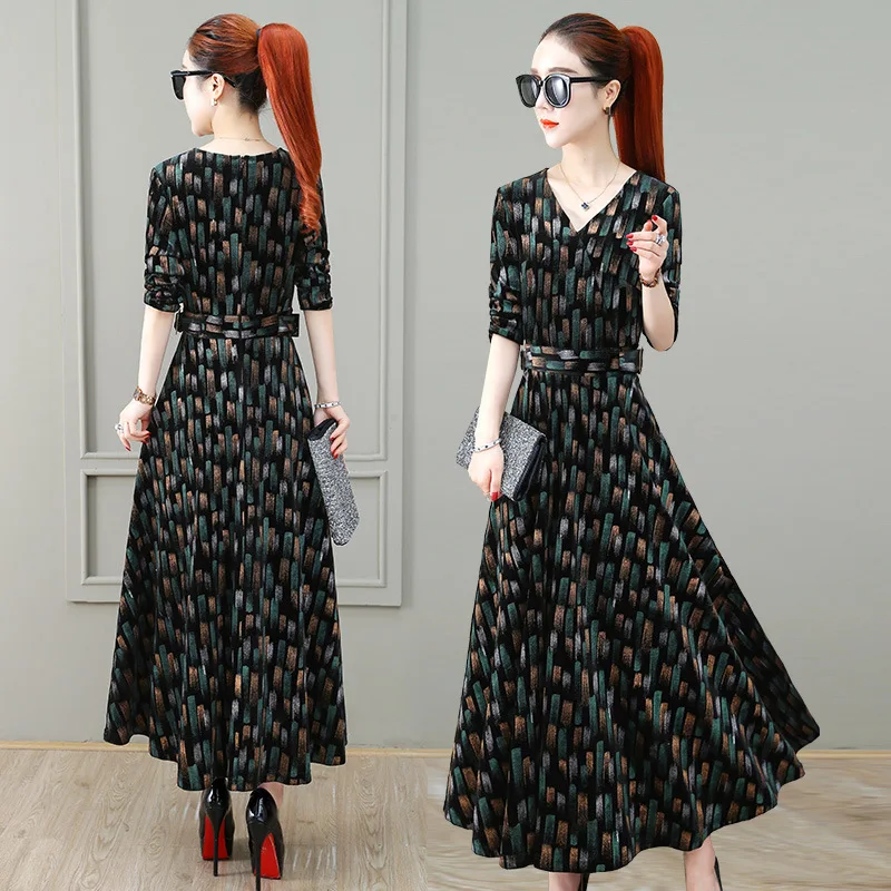 Elegant Young-Style Dress WOMEN'S Dress 2020 New Style Spring Clothing Fashion Retro Hong Kong Flavor over-the-Knee V-neck Dress
Elegant Young-Style Dress WOMEN'S Dress 2020 New Style Spring Clothing Fashion Retro Hong Kong Flavor over-the-Knee V-neck Dress