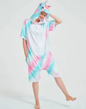 Kigurumi Unicorn Pajamas Summer Nightwear Women Men Silk Sleepwear Female Short Sleeve Animal Cartoon Panda Tiger Pyjama Onesie
Kigurumi Unicorn Pajamas Summer Nightwear Women Men Silk Sleepwear Female Short Sleeve Animal Cartoon Panda Tiger Pyjama Onesie