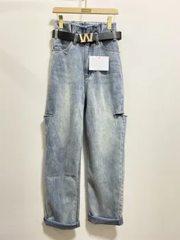 AAW114 2020 Spring Summer Autumn Women Loose Cut Hole High Waist Straight Tube Wide Leg Jeans A2
AAW114 2020 Spring Summer Autumn Women Loose Cut Hole High Waist Straight Tube Wide Leg Jeans A2