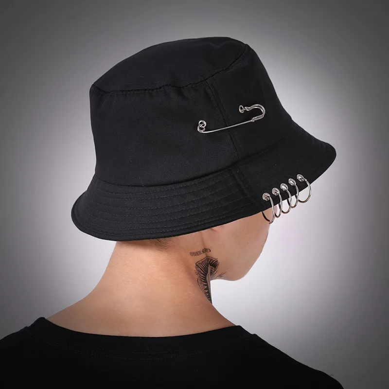 TechGlobe】ring letter Harajuku Bucket Hat Men Women k pop bob