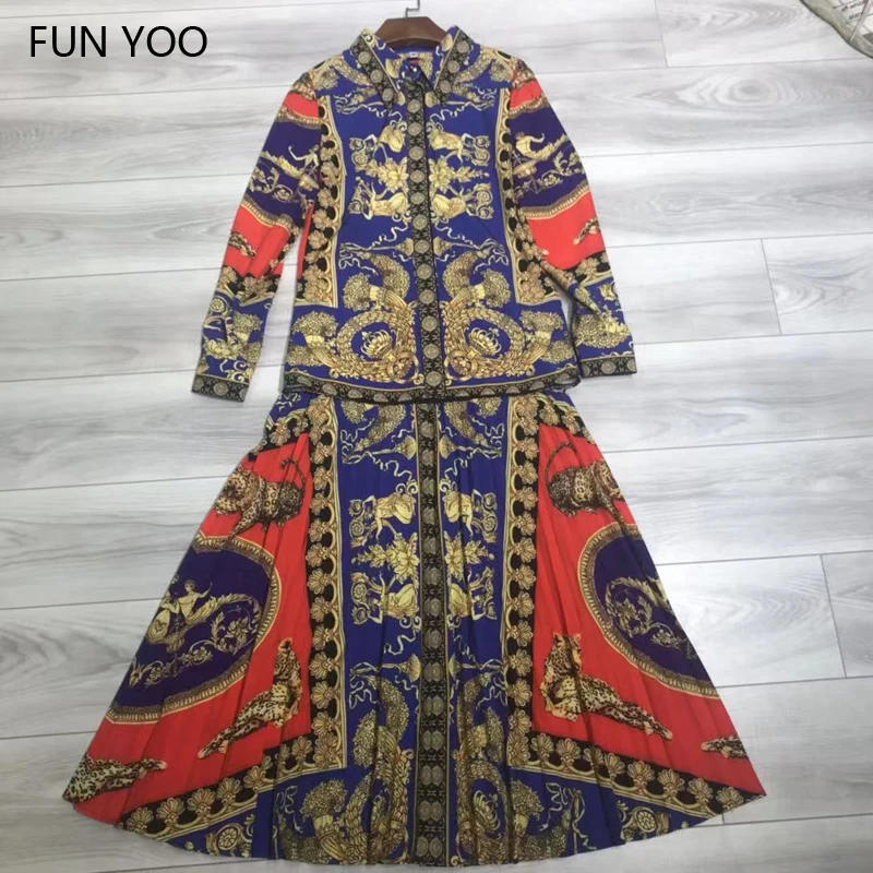 2019 Woman Suits Turn-down collar shirt Mid calf Skirt Geometric England Style Elegant 
2019 Woman Suits Turn-down collar shirt Mid calf Skirt Geometric England Style Elegant