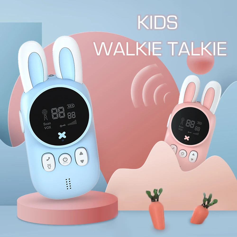 Cute Mini Kids Walkie Talkie Wireless Intercom Child Toys Two Way Radio Station 1-3 km Transmitter Camping Family Children Gift
Cute Mini Kids Walkie Talkie Wireless Intercom Child Toys Two Way Radio Station 1-3 km Transmitter Camping Family Children Gift