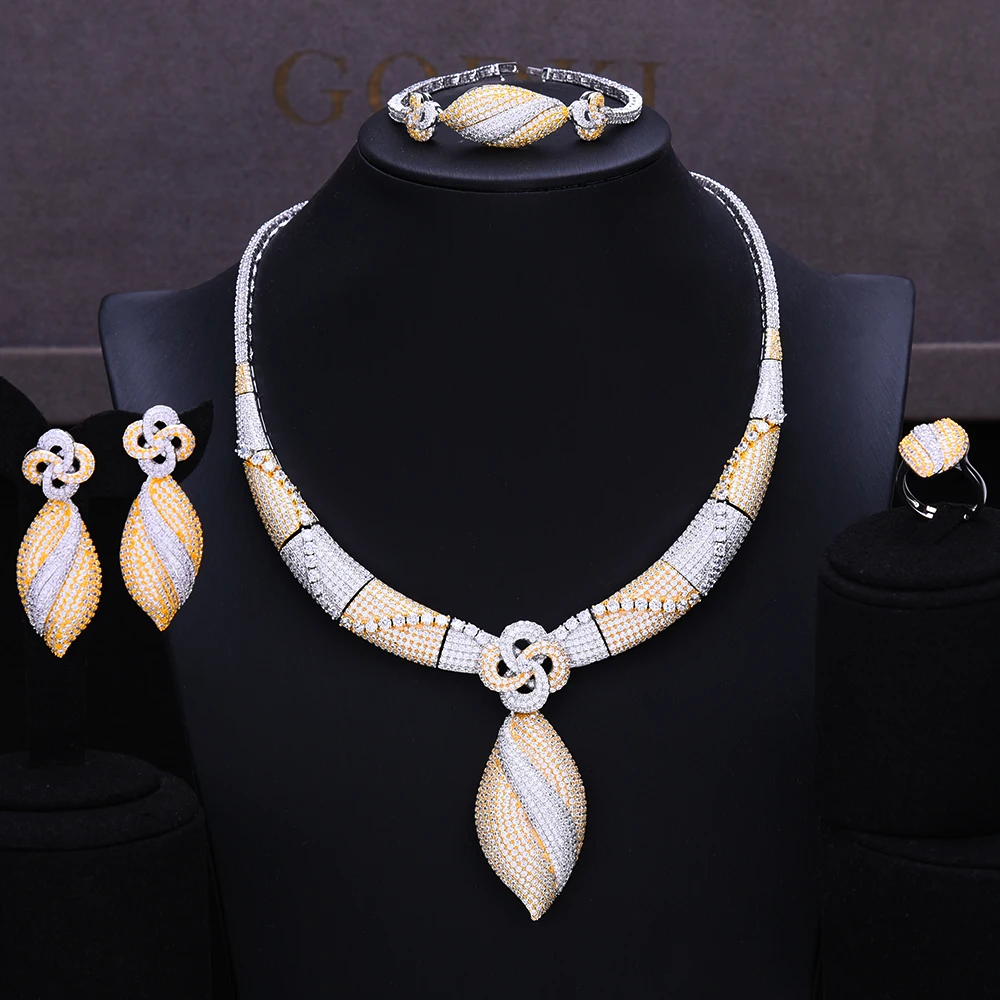 GODKI Charms 4Pc Choker Necklace Sets Luxury Nigerian Dubai Jewelry Sets For Women Cubic Zircon Wedding Bridal Jewelry Sets 2019
GODKI Charms 4Pc Choker Necklace Sets Luxury Nigerian Dubai Jewelry Sets For Women Cubic Zircon Wedding Bridal Jewelry Sets 2019