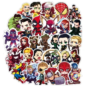 

100pcs/set Stickers For MARVEL Super Hero For Car Laptop Notebook Decal Fridge Skateboard Hulk Iron Man