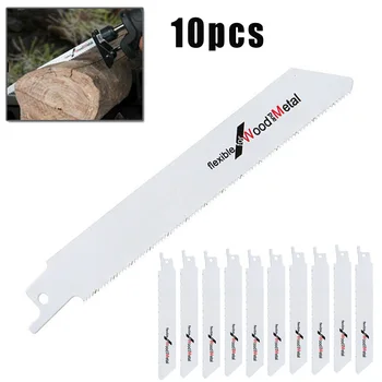 10pcs Reciprocating Saw Blades For Sawzall Bi-Metal Cutting Tool White Accessory
10pcs Reciprocating Saw Blades For Sawzall Bi-Metal Cutting Tool White Accessory
