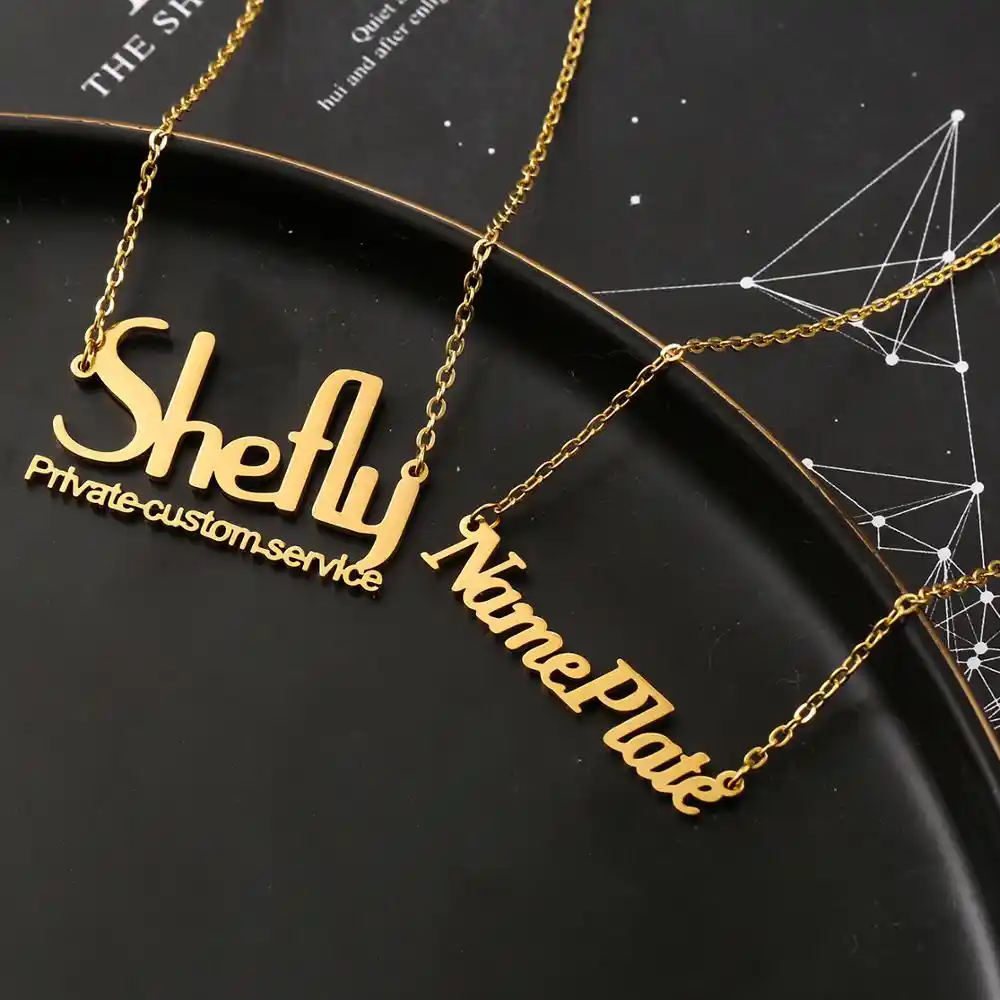 personalized number letter name necklace for birthday gift