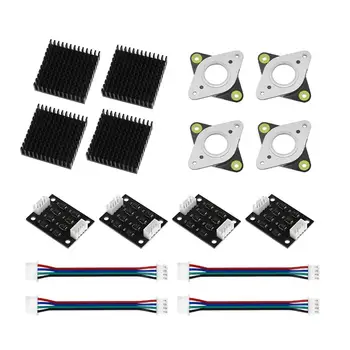 4Pcs NEMA17 Stepper Motor TL-Smoothers with Cables + 4*Stepper Motor Vibration Damper +4*Heatsink Kit for 3D Printer Part
4Pcs NEMA17 Stepper Motor TL-Smoothers with Cables + 4*Stepper Motor Vibration Damper +4*Heatsink Kit for 3D Printer Part