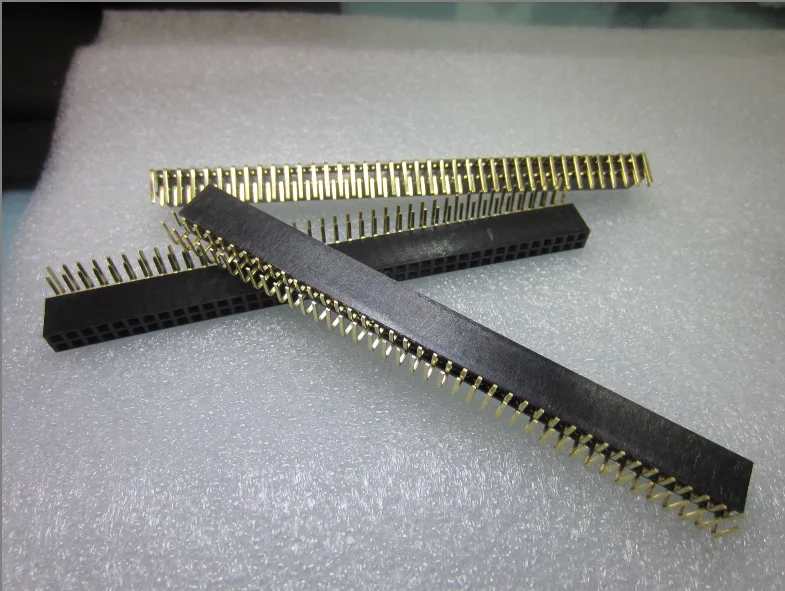 Double Row Female Header 2. 54mm Spacing 2X40 Double Row Bending Seat Female Header Curved Legs Gold Plated 2X40
Double Row Female Header 2. 54mm Spacing 2X40 Double Row Bending Seat Female Header Curved Legs Gold Plated 2X40