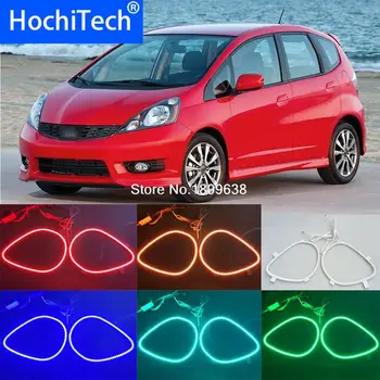 for honda fit jazz 2009 2010 2011 2012 2013 RGB LED headlight rings halo angel demon eyes with remote controller 
for honda fit jazz 2009 2010 2011 2012 2013 RGB LED headlight rings halo angel demon eyes with remote controller