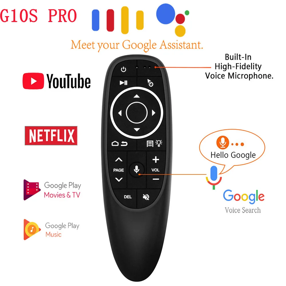 G10 G10S Pro IR Learning 2.4G Wireless Remote Air Mouse Backlit Voice Control Gyroscope for Smart Android tv box x96mini H96 MAX
G10 G10S Pro IR Learning 2.4G Wireless Remote Air Mouse Backlit Voice Control Gyroscope for Smart Android tv box x96mini H96 MAX