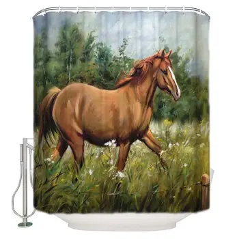 Shower Curtain Art Horse Pattern Bath Curtain for Bathroom Accessories Waterproof Polyester Fabric with Hooks 48x72 inch
Shower Curtain Art Horse Pattern Bath Curtain for Bathroom Accessories Waterproof Polyester Fabric with Hooks 48x72 inch