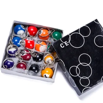 Box of 16pcs Mini Billiards Shaped Keyring Assorted Colorful Billiards Pool Small Ball Key chain Hanging Decorations accessories
Box of 16pcs Mini Billiards Shaped Keyring Assorted Colorful Billiards Pool Small Ball Key chain Hanging Decorations accessories