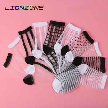 LIONZONE 10Pairs/lot Lace Transparent Crystal Women Socks Different Style Comfy Sheer Silk Harajuku Funny Socks Calcetines Mujer
LIONZONE 10Pairs/lot Lace Transparent Crystal Women Socks Different Style Comfy Sheer Silk Harajuku Funny Socks Calcetines Mujer