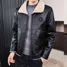 Winter Warm Men's Leather Jackets Thick Leather Casual Jacket Men's Coats Faux Fur Collar Men Pu Windproof Jacket Outerwear 4XL 
Winter Warm Men's Leather Jackets Thick Leather Casual Jacket Men's Coats Faux Fur Collar Men Pu Windproof Jacket Outerwear 4XL