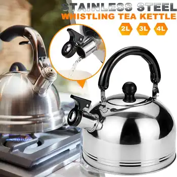 

Stainless Steel 2L 3L 4L Water Kettle Induction Cooker Camping Kettles Stove Whistling Water Gas Teapot Cooking Tools Kitchen