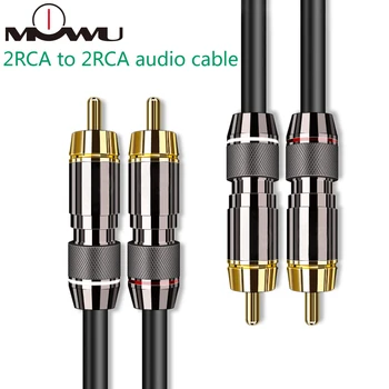 

MOWU 2RCA a 2 RCA macho a macho Cable de Audio chapado en oro RCA Cable de Audio Cable3m 5m para DVD o Cine en Casa TV amplifica