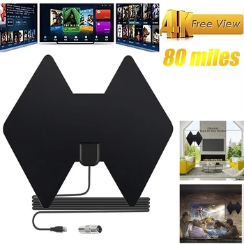 80 Miles Active Indoor Digital TV Antenna 25dB DTMB ATSC ISDB-T DVB-T HDTV Aerial Satellite Signal Receiver 
80 Miles Active Indoor Digital TV Antenna 25dB DTMB ATSC ISDB-T DVB-T HDTV Aerial Satellite Signal Receiver