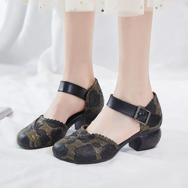 YourSeason 2021 Ladies Genuine Leather Buckle Strap Print Vintage Shoes Sewing Casual Women Handmade Platform Sandals
YourSeason 2021 Ladies Genuine Leather Buckle Strap Print Vintage Shoes Sewing Casual Women Handmade Platform Sandals