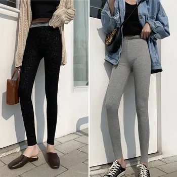 Winter Women Tight-fitting Slim Trousers High Waist Elastic Casual Solid Shinny Knitted Female Autumn Winter Pencil Pants
Winter Women Tight-fitting Slim Trousers High Waist Elastic Casual Solid Shinny Knitted Female Autumn Winter Pencil Pants