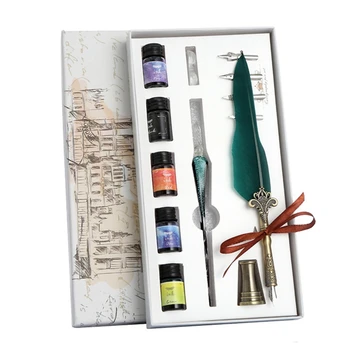 Glass Pen Ink Starry Water Pen Crystal Pen Feather Set Student Handmade Gradient Net Red Chinese Writing Brush
Glass Pen Ink Starry Water Pen Crystal Pen Feather Set Student Handmade Gradient Net Red Chinese Writing Brush