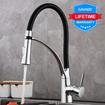 Gavaer faucets rubber design chrome mixer tap Taps Single Handle Pull Down Deck Sinks Faucet Rotating Modern Kitchen Faucet
Gavaer faucets rubber design chrome mixer tap Taps Single Handle Pull Down Deck Sinks Faucet Rotating Modern Kitchen Faucet