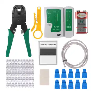 67PCS/Set Network Cable Tester RJ45 RJ11 Crimping pliers Portable LAN Network Repair Tool Kit Cable Tester Plier Crimp Crimper
67PCS/Set Network Cable Tester RJ45 RJ11 Crimping pliers Portable LAN Network Repair Tool Kit Cable Tester Plier Crimp Crimper