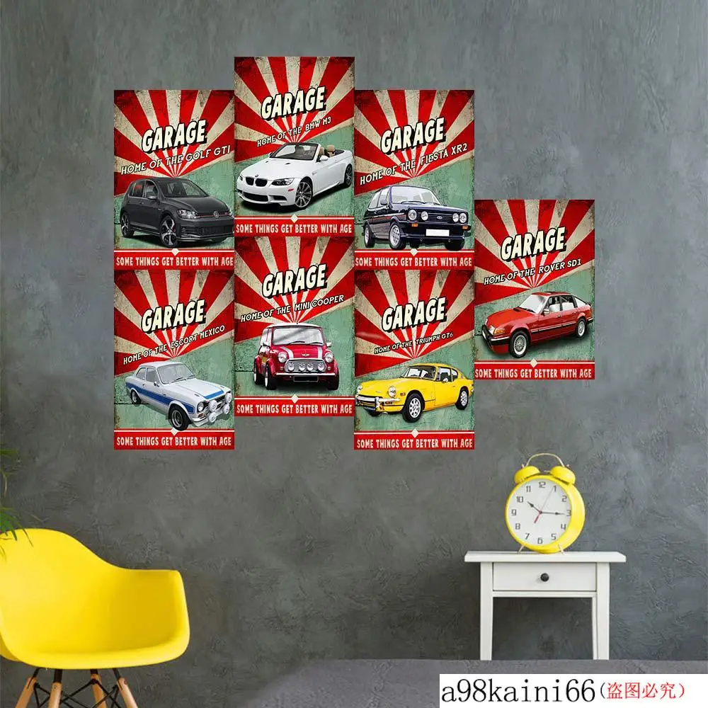 Home of The Mini Coper Classic Car Sign Vintage Metal Tin Bar Pub Man Cave Plaque | Дом и сад