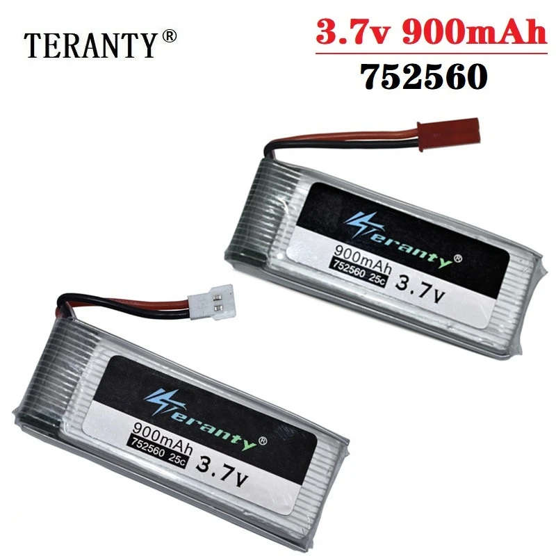 3.7V 900mah 752560 Battery For X5 X5C X5SC 8807 8807W A6 A6W M68 Drones lipo battery Rc Quadcopter Spare Parts Accessories 20Pcs
3.7V 900mah 752560 Battery For X5 X5C X5SC 8807 8807W A6 A6W M68 Drones lipo battery Rc Quadcopter Spare Parts Accessories 20Pcs