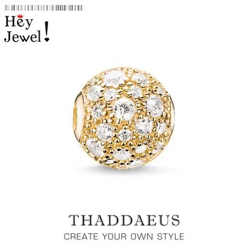Beads Crushed Pave,Gold Color 925 Sterling Silver CZ Pave Charm Fits Bracelet Europe Jewelry Thanksgiving Gift For Women & Men
Beads Crushed Pave,Gold Color 925 Sterling Silver CZ Pave Charm Fits Bracelet Europe Jewelry Thanksgiving Gift For Women & Men