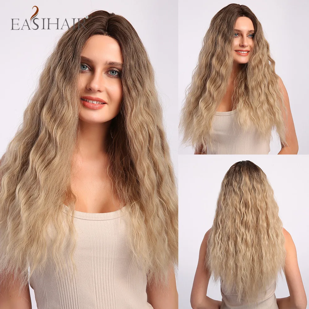 EASIHAIR Synthetic Hairline Part Lace Wig Long Deep Wave Curly Ombre Brown Wigs for Black Women Cosplay Heat Resistan Faker Hair
EASIHAIR Synthetic Hairline Part Lace Wig Long Deep Wave Curly Ombre Brown Wigs for Black Women Cosplay Heat Resistan Faker Hair