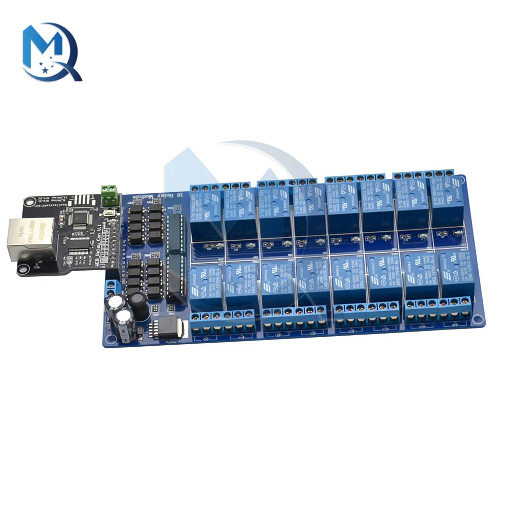 Веб-сервер порт RJ45 16-канальный релейный модуль управления Ethernet Lan-сеть Wan-это