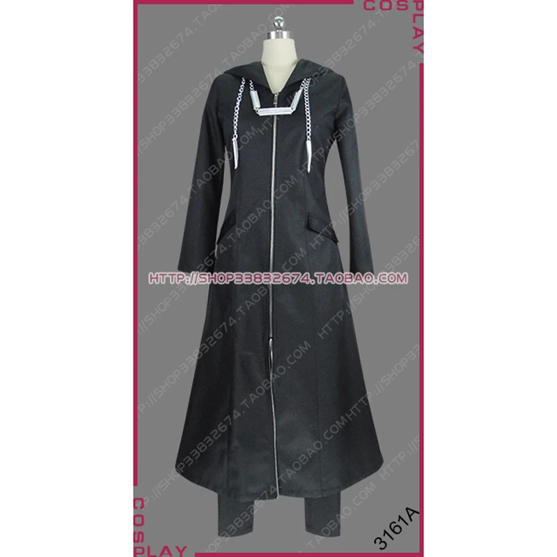 

Kingdom Hearts Organization XIII Xemnas Zexion Saix Axel Demyx Luxord Marluxia Larxene Roxas Outfit Game Cosplay Costume S002