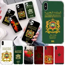 

Morocco Flag Coat Of Arms Passport Phone Case For iphone 13 12 11 Pro Mini XS Max 8 7 Plus X SE 2020 XR Silicone Soft Cover