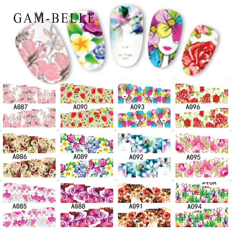 GAM-BELLE 12pcs Ink Watercolor Flower Sticker for Nails Water Sliders Manicure Colorful Foil Designs Nail Decals Decorations
GAM-BELLE 12pcs Ink Watercolor Flower Sticker for Nails Water Sliders Manicure Colorful Foil Designs Nail Decals Decorations