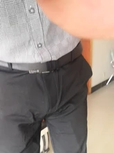Pantalones largos de negocios para hombre, prenda de vestir elástica de corte recto, sin planchar, de primera calidad, a la moda, Formal